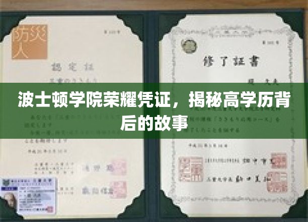 波士顿学院荣耀凭证，探寻高学历背后的故事