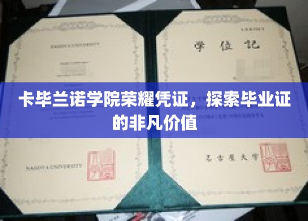 解锁荣耀，卡毕兰诺学院毕业证的珍贵印记