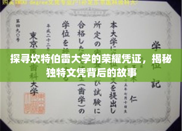 探寻坎特伯雷大学的荣耀凭证，揭秘独特文凭背后的故事