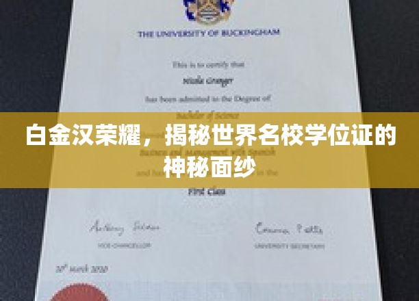 白金汉荣耀，探秘世界名校学位证的尊贵之谜
