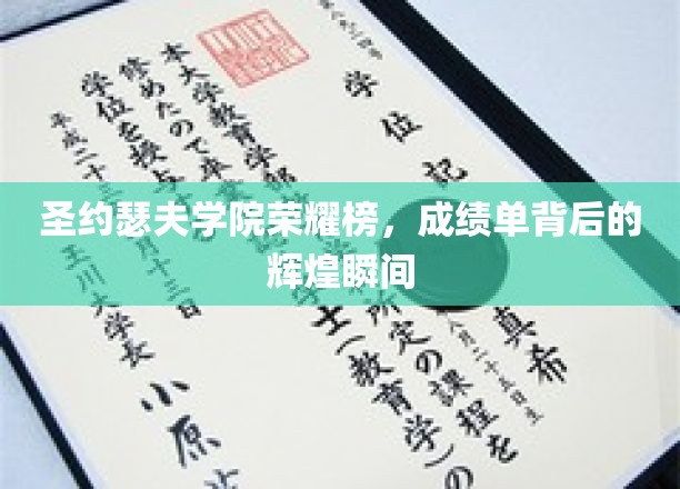圣约瑟夫学院荣耀榜，成绩单背后的辉煌瞬间