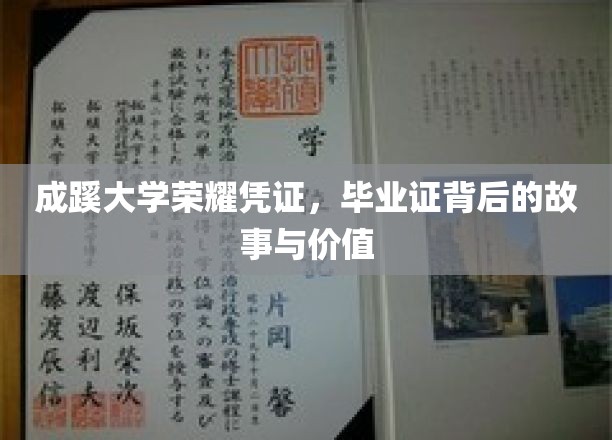 成蹊荣耀印记，毕业证书中的传奇与价值探寻