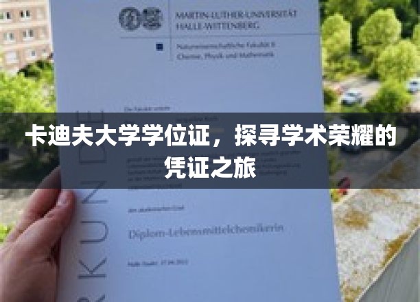 卡迪夫荣耀见证，学位证背后的学术传奇之旅