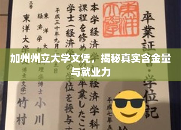 加州州立大学文凭，揭秘真实含金量与就业力