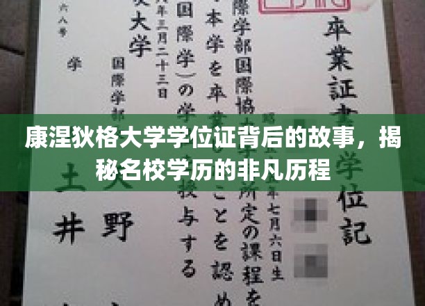 康涅狄格大学学位证背后的故事，揭秘名校学历的非凡历程