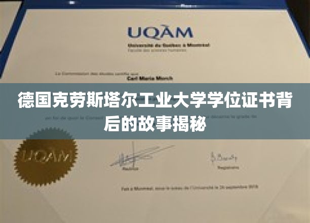 探秘德国克劳斯塔尔工业大学，学位证书背后的传奇历程