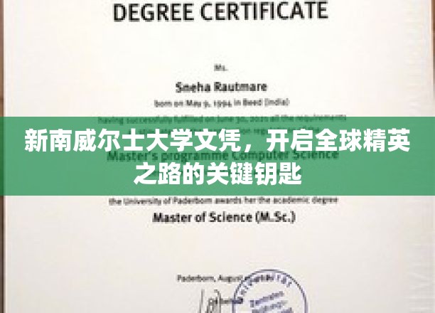 解锁全球精英殿堂，新南威尔士大学文凭，成就非凡人生护照