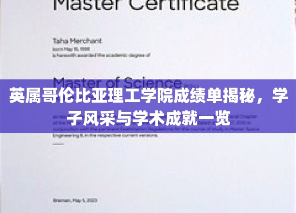 英属哥伦比亚理工学院学子成就展，揭秘学术风采背后的精彩故事