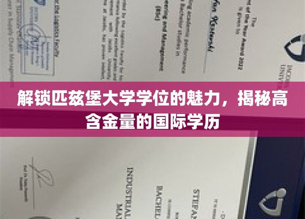 探秘匹兹堡大学，学位背后的国际认可与卓越价值