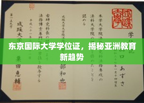 解码东京国际，亚洲教育新格局下的学位证魅力