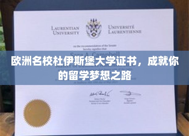 欧洲名校杜伊斯堡大学证书，成就你的留学梦想之路