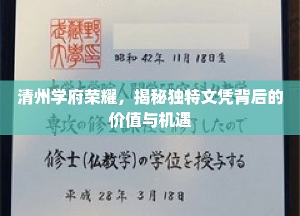 清州学府荣耀，揭秘独特文凭背后的价值与机遇