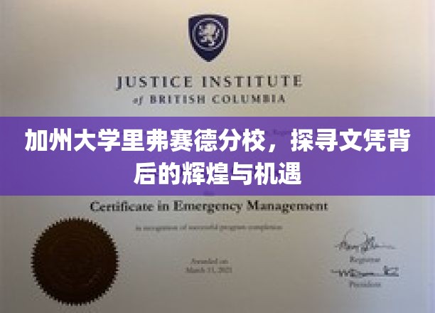 加州大学里弗赛德分校，探寻文凭背后的辉煌与机遇
