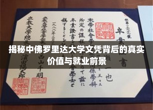 解码中佛罗里达大学文凭，价值揭秘与就业前景展望