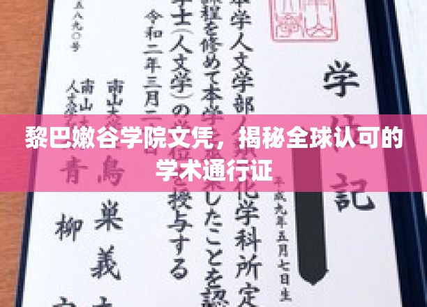黎巴嫩谷学院文凭，揭秘全球认可的学术通行证