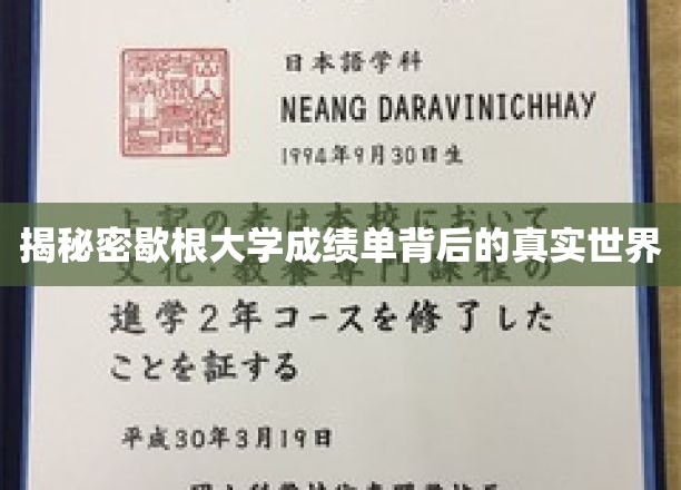 解码歇根大学成绩单，揭秘学术世界的真实面貌