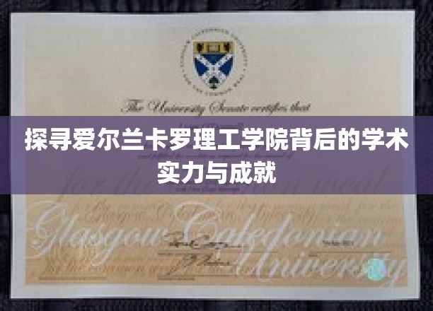 解码卡罗理工学院，爱尔兰教育界的璀璨明珠