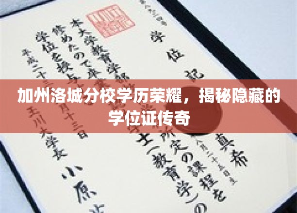 洛城名校学历背后的传奇，加州分校隐藏学位证之谜