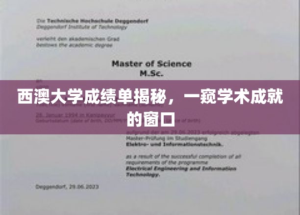 西澳大学成绩单揭秘，一窥学术成就的窗口