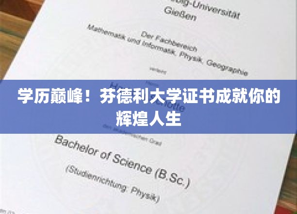 学位巅峰荣耀，芬德利大学证书助力成就非凡人生