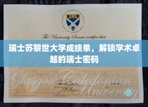 瑞士苏黎世大学，揭秘卓越成绩单背后的学术魅力