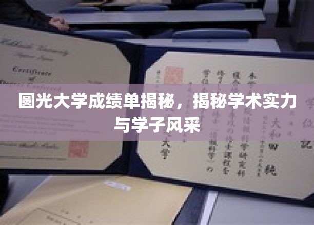 圆光大学成绩单揭秘，一窥学术实力与学子风采