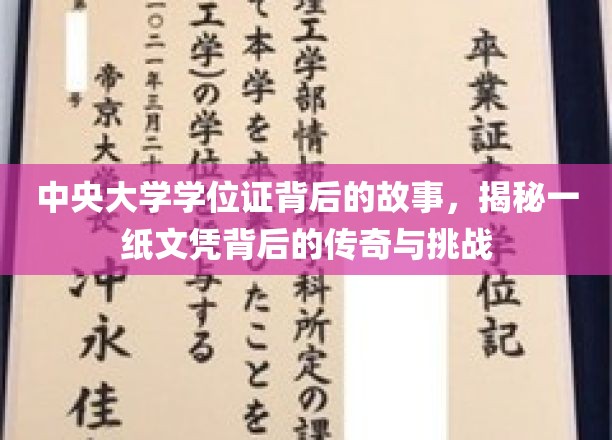 中央大学学位证，探寻传奇文凭背后的曲折历程
