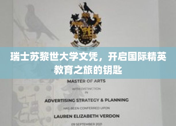 解锁全球精英教育之门，苏黎世大学文凭的非凡力量
