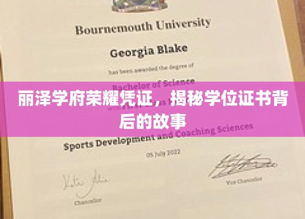 揭开丽泽学府荣耀凭证的神秘面纱，学位证书的传奇之旅