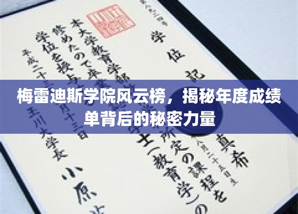梅雷迪斯学院风云榜，揭秘年度成绩单背后的秘密力量