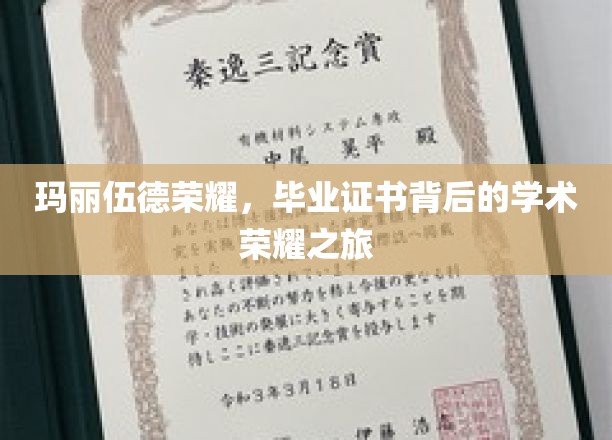 玛丽伍德荣耀，毕业证书背后的学术荣耀之旅