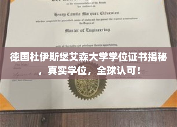 德国杜伊斯堡艾森大学学位证书，国际通行，品质保障的证书传奇
