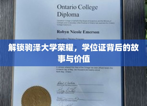 解锁驹泽大学荣耀，学位证背后的故事与价值