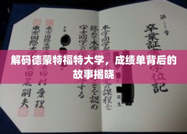 揭开德蒙特福特大学成绩单背后的神秘面纱