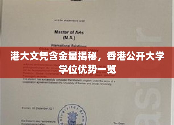 港大文凭价值大揭秘，香港公开大学学位魅力解析