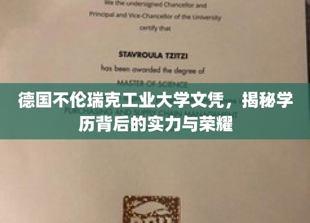 德国不伦瑞克工业大学文凭，探寻学历背后的实力与荣光