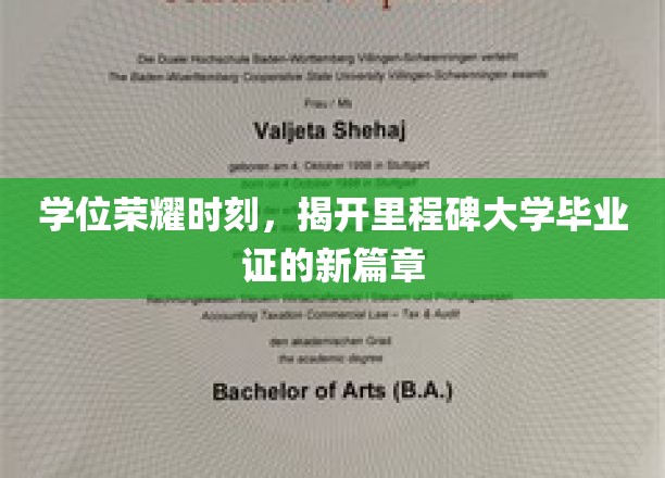 学位荣耀时刻，揭开里程碑大学毕业证的新篇章