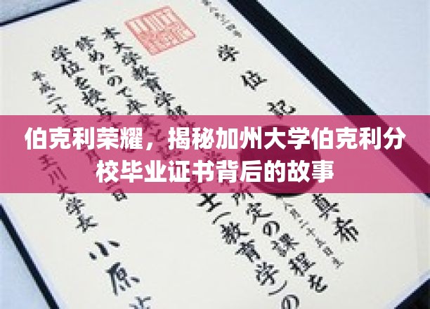 解码伯克利荣耀，揭秘加州大学伯克利分校毕业证书的传奇历程