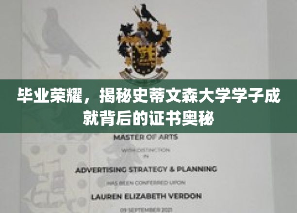 毕业之光，史蒂文森大学学子证书背后的非凡成就解码