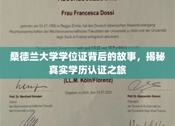 解码桑德兰大学学位证，一场不凡的学历认证探秘之旅