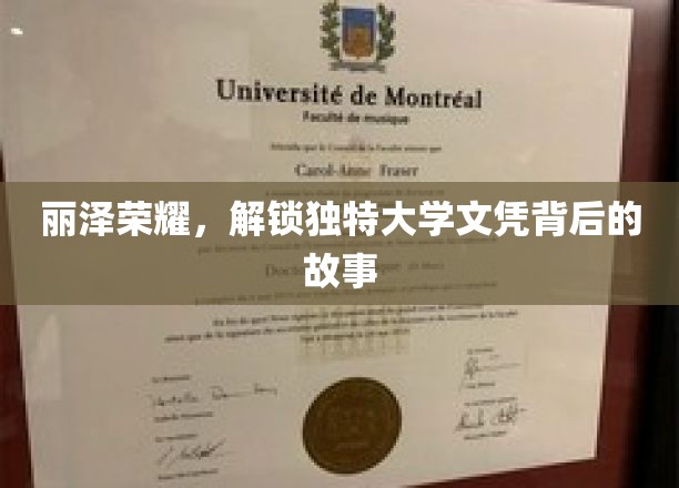 探寻丽泽大学文凭背后的荣耀传奇