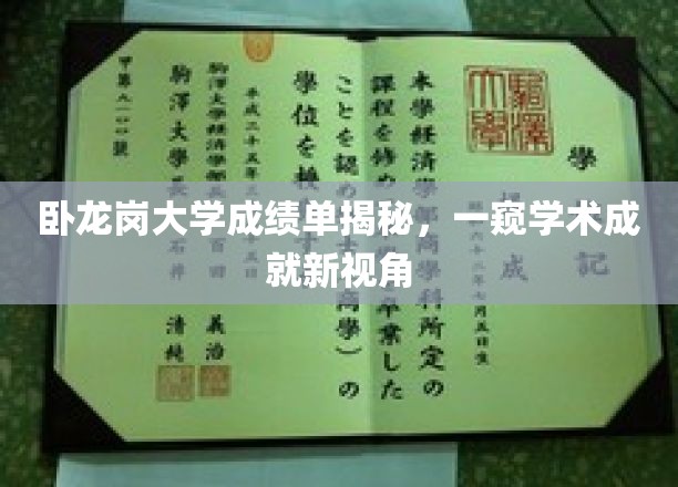 卧龙岗大学成绩单背后的学术风采，解锁学术成就新篇章