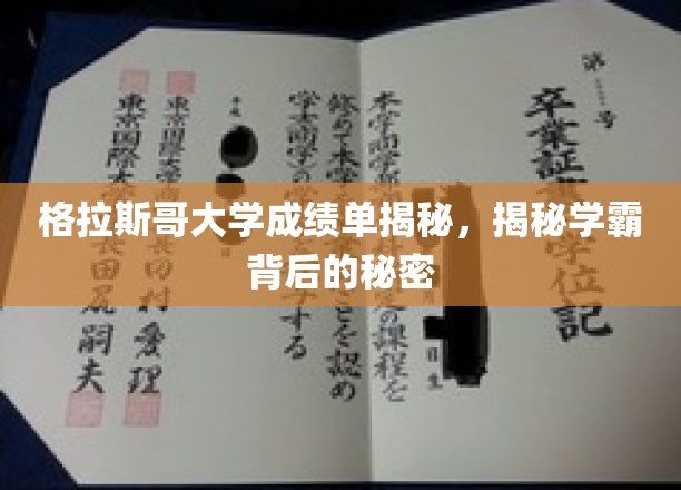 揭秘学霸格拉斯哥大学成绩单背后的秘密武器