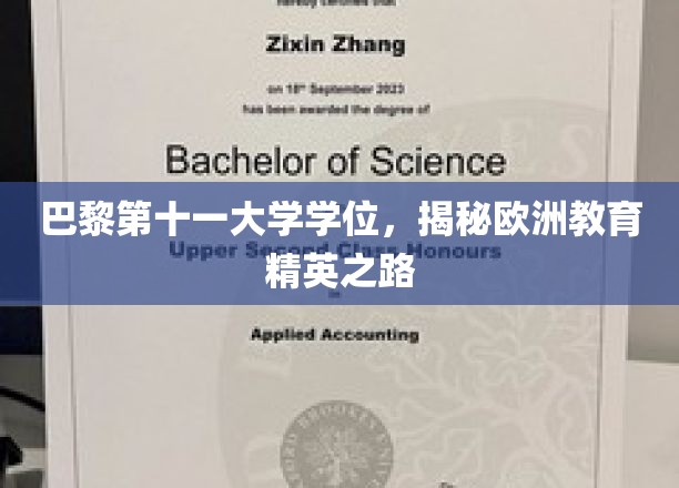 欧洲精英摇篮，巴黎第十一大学学位背后的辉煌之路