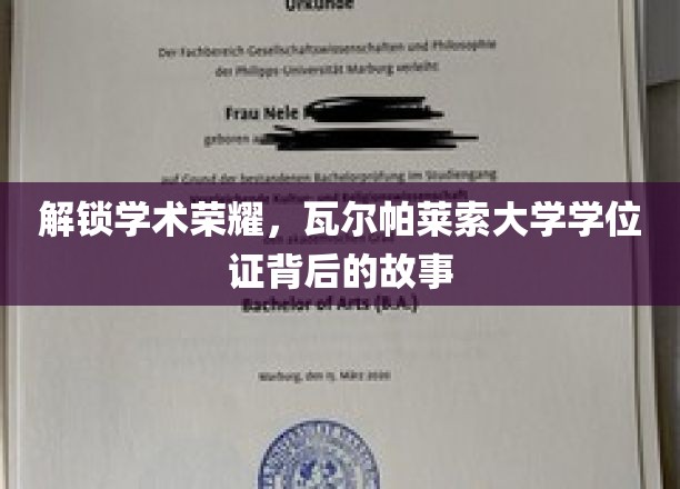 解锁学术荣耀，瓦尔帕莱索大学学位证背后的故事