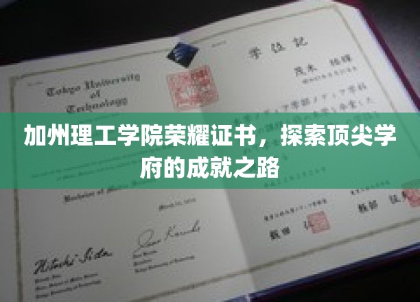 解码加州理工，荣耀证书背后的卓越成就之旅