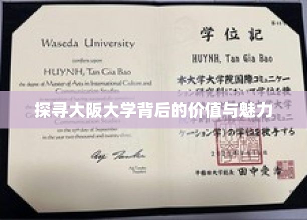 探寻大阪大学背后的价值与魅力