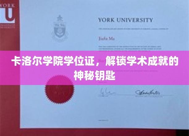 卡洛尔学院学位证,解锁学术成就的神秘钥匙