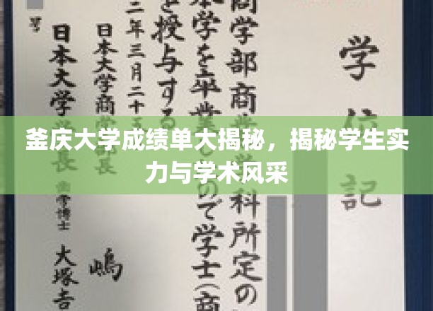 釜庆大学学子风采大揭秘，一纸成绩单见证实力与才华
