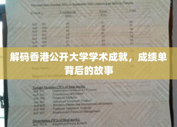 解码香港公开大学学术成就，成绩单背后的故事
